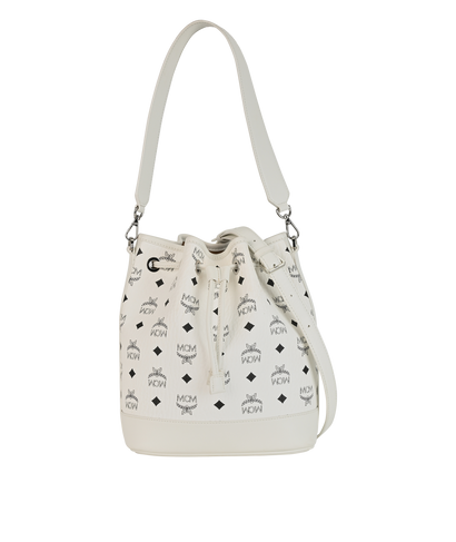 Dessau Bucket Bag, &pound;250, Handbags, Black/White, Leather, Front view